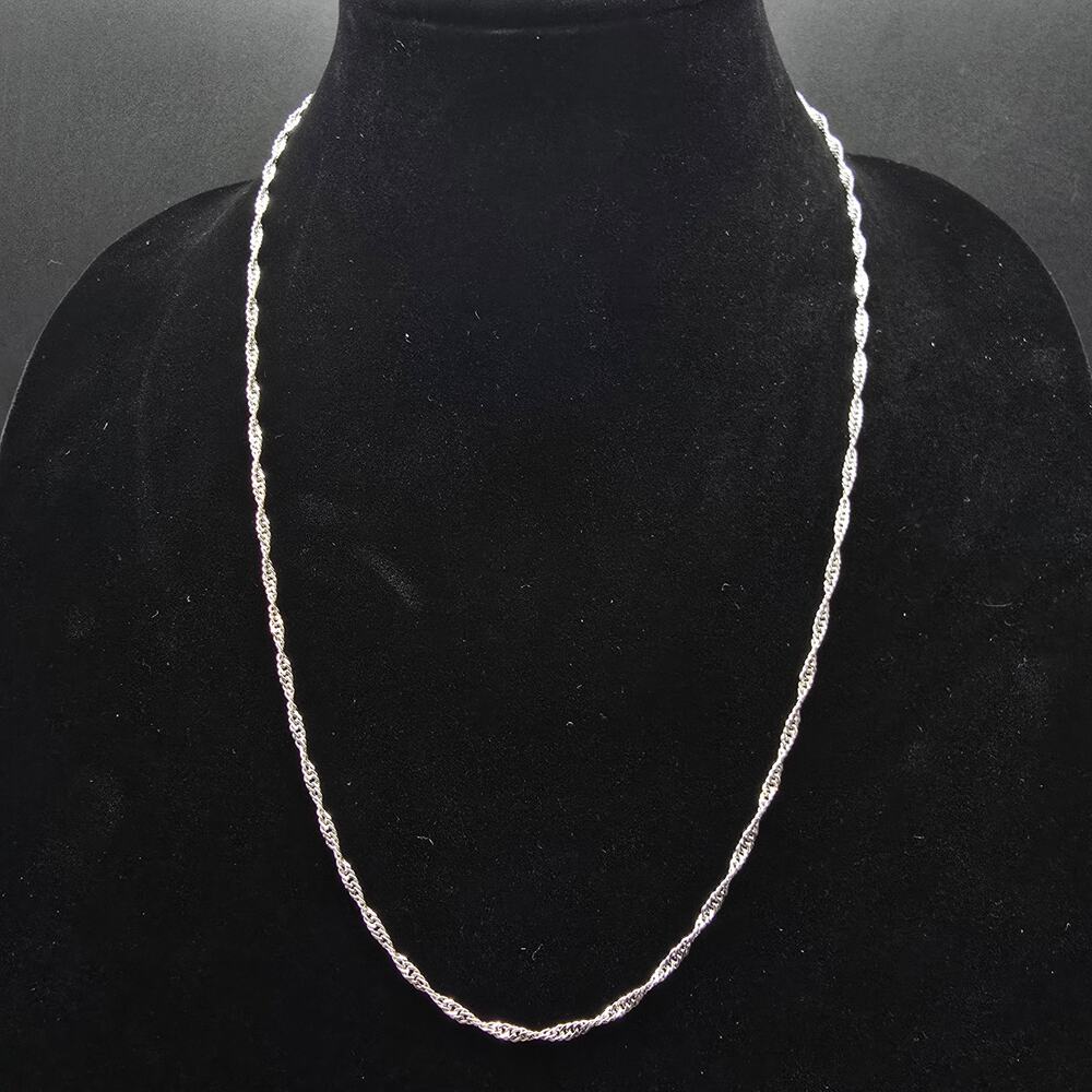 Silver Reflections Silver Plated 24 Chain Necklace NWT - Picture 5 of 5
